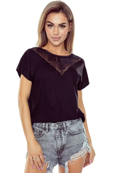 Halenka Miriam - viskóza - Černá