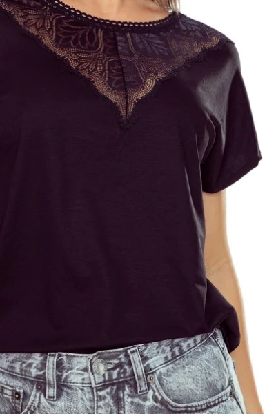 Halenka Miriam - viskóza - Černá