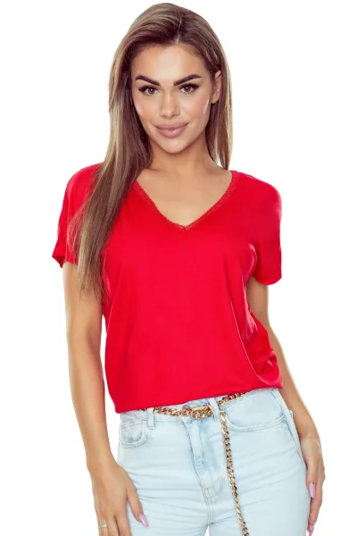 Halenka Miriam - viskóza - Červená