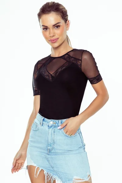 Halenka Persefona - viskóza - Černá