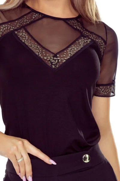 Halenka Persefona - viskóza - Černo-zlatá