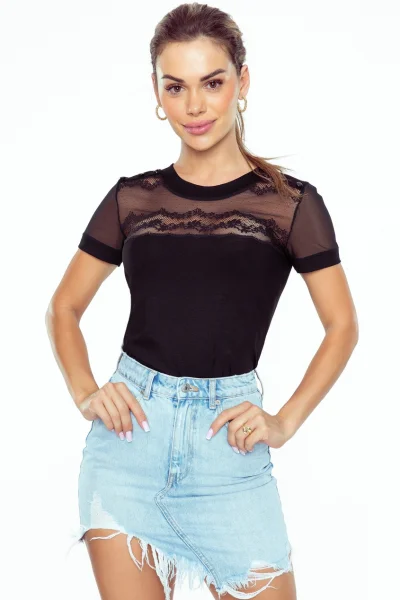 Halenka Luca - viskóza - Černá