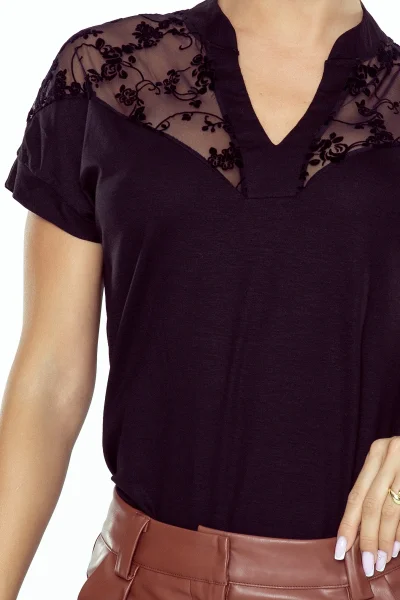 Halenka Sefora - viskóza - Černá