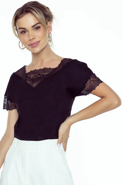 Halenka Trinity - viskóza - Černá