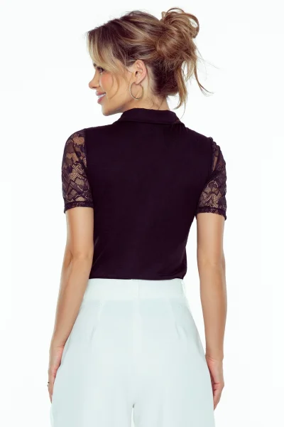 Halenka Mela - viskóza - Černá