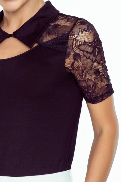 Halenka Mela - viskóza - Černá