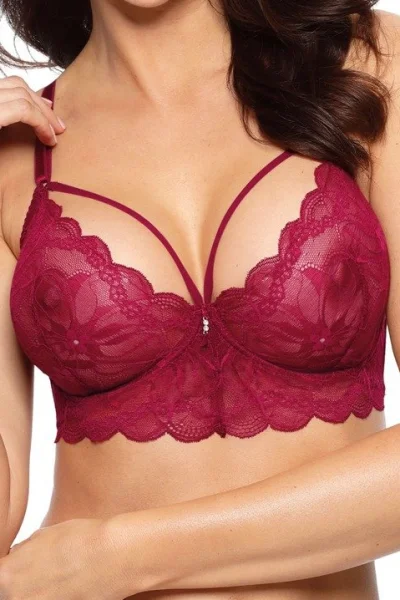 Nevyztužená podprsenka Charlize/B2 - Bordó