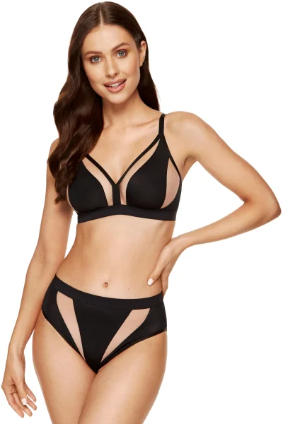 Nevyztužená podprsenka Merida/B2 - Černo-béžová