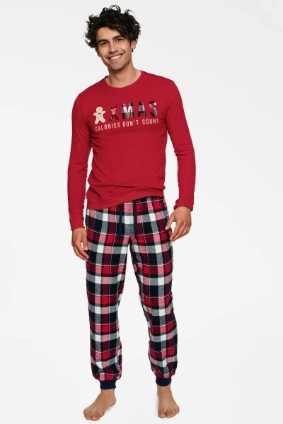 Pánské pyžamo 40124 Hygge - Červená