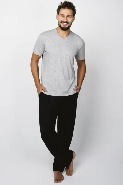 Pánské pyžamo Dallas - Šedo-černá