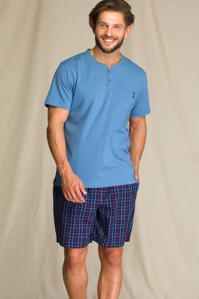 Pánské pyžamo Gentleman - Modrá