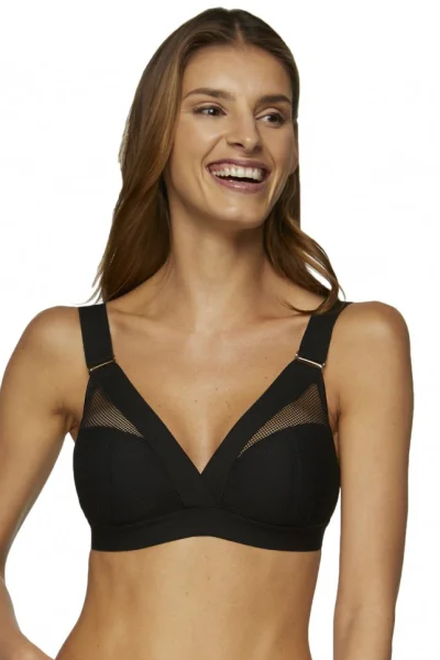Sportovní nevyztužená podprsenka WB-748 Lara - bez kostice - Černá