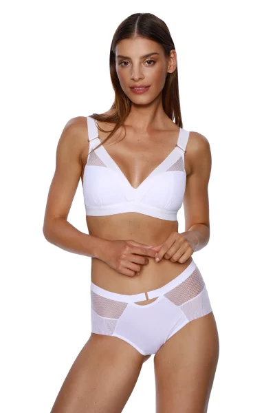 Sportovní nevyztužená podprsenka WB-748 Lara - bez kostice - Bílá