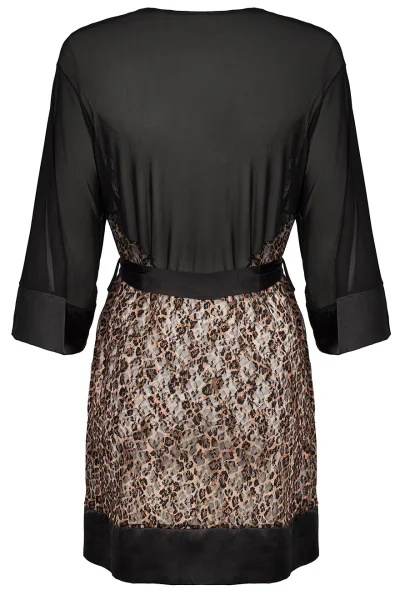 Sexy župan Allunes - Černo-hnědá