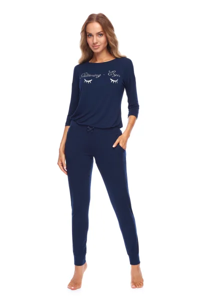 Dámské pyžamo Chiara SAL-PY-1148 Navyblue LL - Tmavě modrá